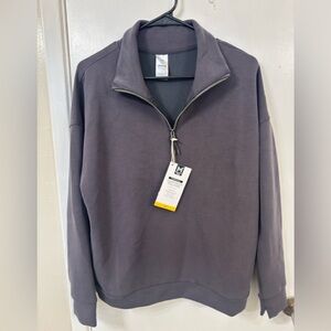 Women's V-Neck Knit Sweater in Heather Gray